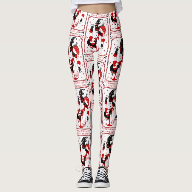 fröhlicher Weihnachtskrampf Leggings (Vorderseite)