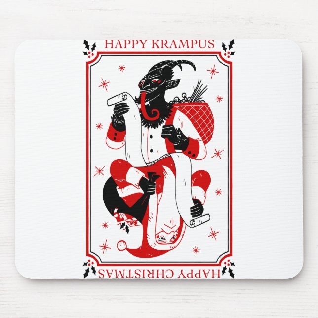 fröhlicher Weihnachtskrampf Mousepad (Vorne)