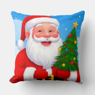 Fröhlicher Weihnachtsmann Kissen