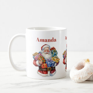 Fröhlicher Weihnachtsmann Klassisches Weihnachten Kaffeetasse