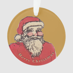 Fröhlicher Weihnachtsmann mit Ihrem Text Ornament