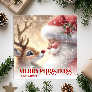 Fröhlicher Weihnachtsmann Rudolph Personalisiertes