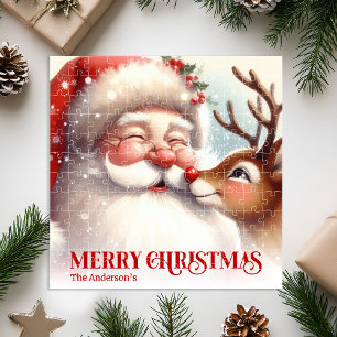 Fröhlicher Weihnachtsmann Rudolph Personalisiertes