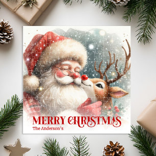 Fröhlicher Weihnachtsmann Rudolph Personalisiertes