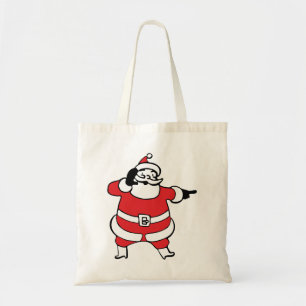Fröhlicher Weihnachtsmann ruft Rentiere zu Weihnac Tragetasche