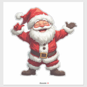 Fröhlicher Weihnachtsmann Weihnachtsfeiertagsdekor Aufkleber