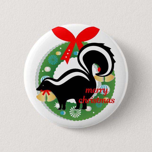 fröhlicher Weihnachtssunk Button (Vorderseite)