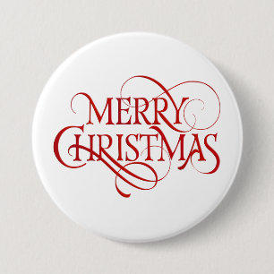 Fröhlicher Weihnachtstext Button