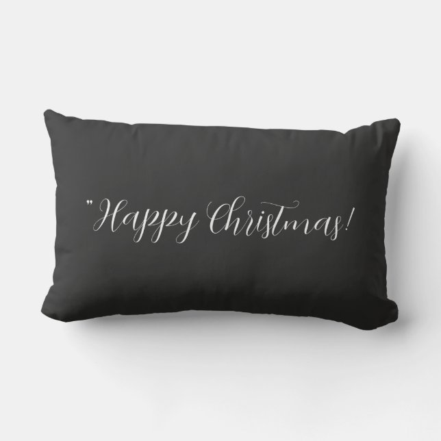 Fröhlicher Weihnachtstext Sweet Dreams Lendenkissen (Rückseite)