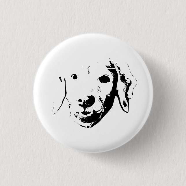 Fröhlicher Welpe-Abzeichen Button (Vorderseite)