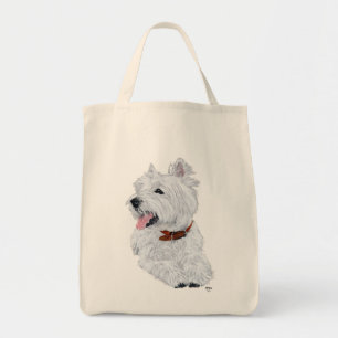 Fröhlicher West Highland White Terrier Tragetasche