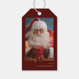 Fröhlicher Winter Weihnachtsmann   Frohe Weihnacht Geschenkanhänger