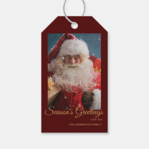 Fröhlicher Winter Weihnachtsmann   Weihnachten Geschenkanhänger