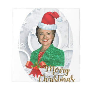 fröhlicher xmas Hillary clinton Notizblock