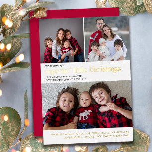 Fröhlicheres kleines Weihnachten 3 Foto Neue Baby Folien Feiertagskarte