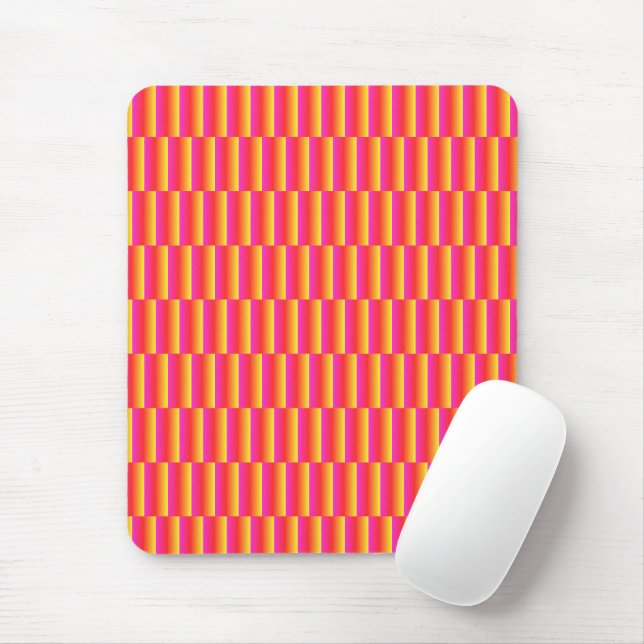 Fröhliches 3D-Regenbogen-Kachelmuster Mousepad (Mit Mouse)