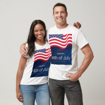 Fröhliches 4. Juli T-Shirt | Patriotische USA-Flag