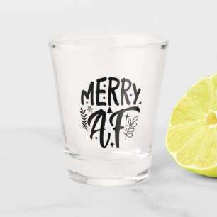 Fröhliches Af Lustiges Weihnachten Schneeflocke Xm Schnapsglas