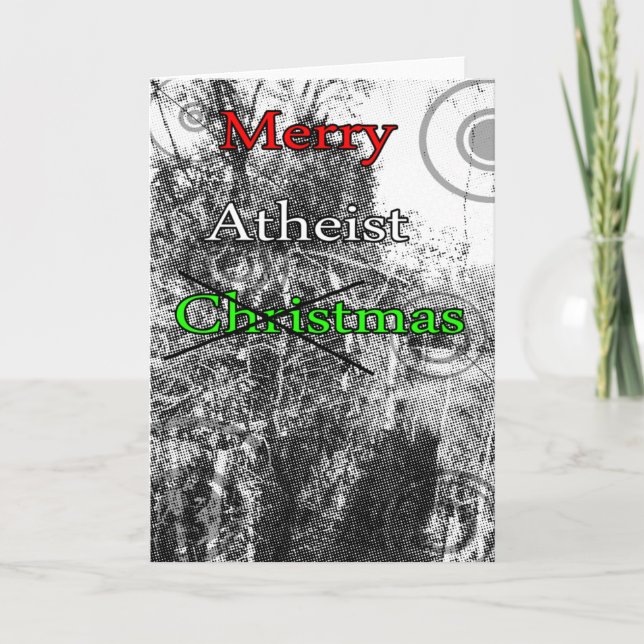 Fröhliches Atheisten-Weihnachten Feiertagskarte (Vorderseite)