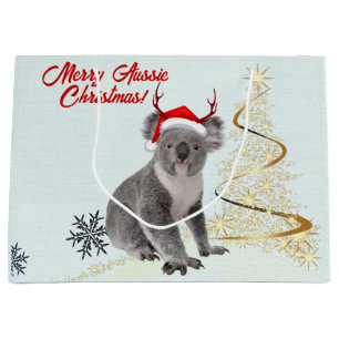 Fröhliches australisches Weihnachten Koala-Bär Große Geschenktüte