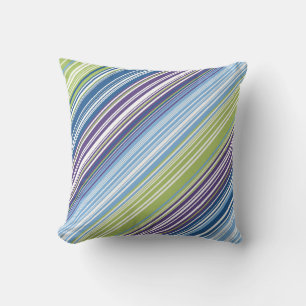 Fröhliches blaues Lila Regenbogengewehrkissen Kissen
