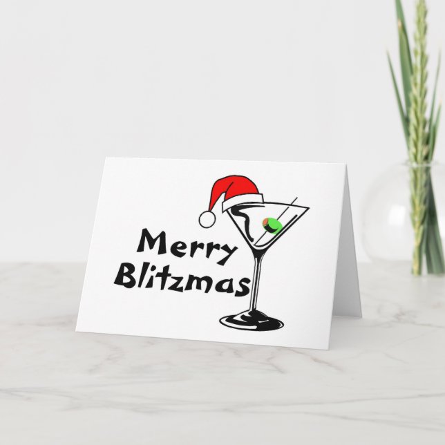 Fröhliches Blitzmas Feiertagskarte (Vorderseite)
