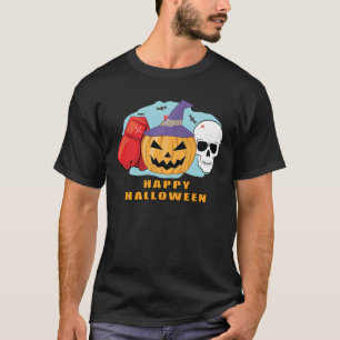 Fröhliches Boxen Halloween - Gruseliger Totenkopf  T-Shirt