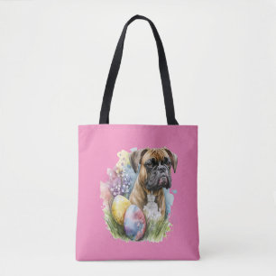 Fröhliches Boxer Dog Ostereier, glücklicher Osterb Tasche