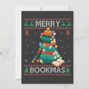 Fröhliches Buchweihnachten Lustiger Hässlicher Wei Einladung