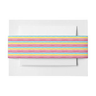 Fröhliches buntes gestreiftes Candy-Belly-Band Einladungsbanderole