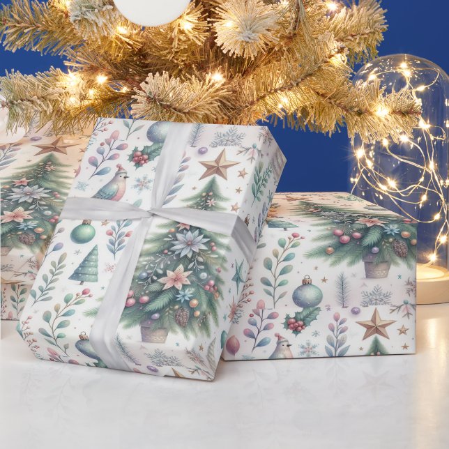 Fröhliches, buntes Weihnachtspapier Geschenkpapier (Feiertage)