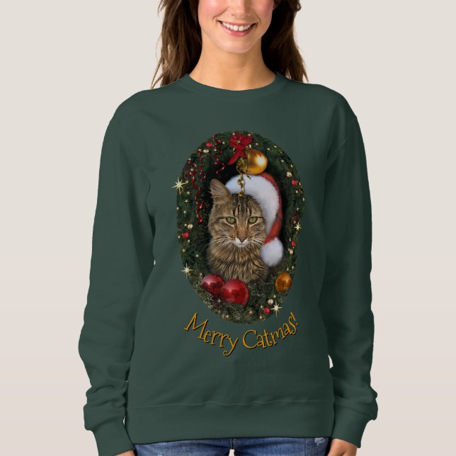 Fröhliches Catmas Sweatshirt (Vorderseite)