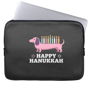 Fröhliches Chanukka Dachshund Hund Laptopschutzhülle