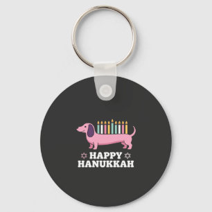 Fröhliches Chanukka Dachshund Hund Schlüsselanhänger
