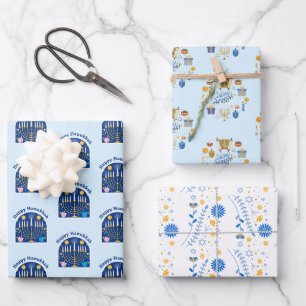 Fröhliches Chanukka-Feierlich Geschenkpapier Set