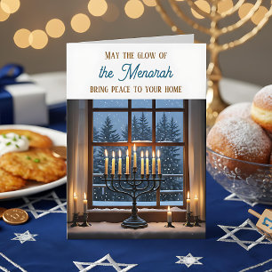 Fröhliches Chanukka   Möge der Schein des Menorahs Karte