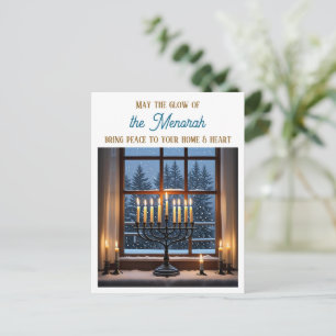 Fröhliches Chanukka   Möge der Schein des Menorahs Postkarte
