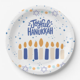 Fröhliches Chanukka Pappteller