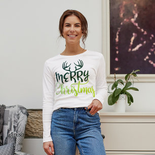 Fröhliches-Christfest-Geweih-Pullover für Frauen Sweatshirt