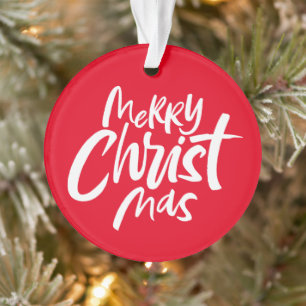 Fröhliches christliches Weihnachtsbeschriften Ornament