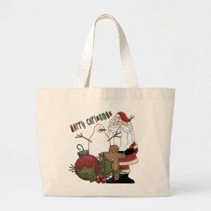 Fröhliches Christma Sankt Jumbo Stoffbeutel
