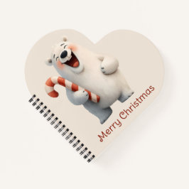 Fröhliches-Christmas-Cute-Eisbär-Design Notizbuch