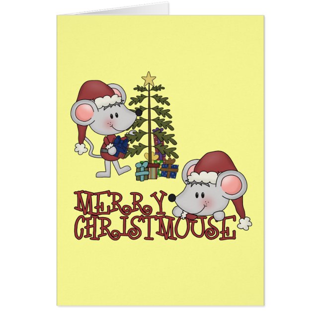 Fröhliches Christmouse mit Baum (Vorne)