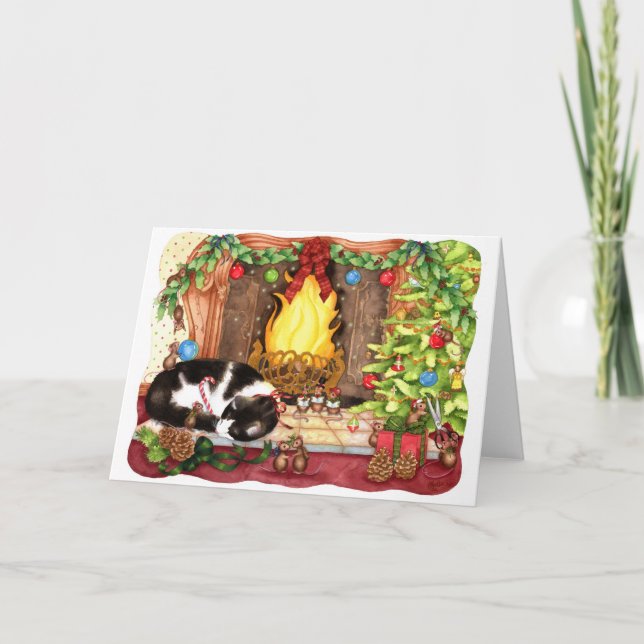 Fröhliches Christmouse - Weihnachtsgruß-Karte Feiertagskarte (Vorderseite)