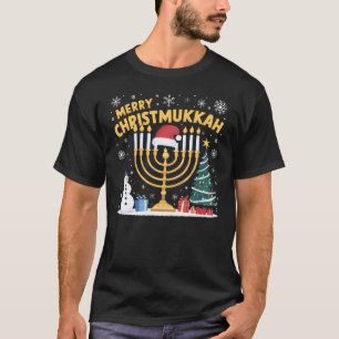 Fröhliches Christmukkah Jüdisches Hanukkah Weihnac T-Shirt