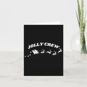 Fröhliches Crew Lustiges Weihnachts-Shirt Rentiere Karte