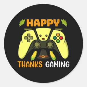 Fröhliches Dankeschön Gaming Lustig Runder Aufkleber