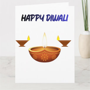 Fröhliches Diwali Traditionelle Öllampen Lichtfest Karte