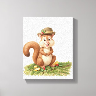 Fröhliches Eichhörnchen Leinwanddruck