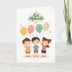 Fröhliches Eid al-Fitr-Design Karte